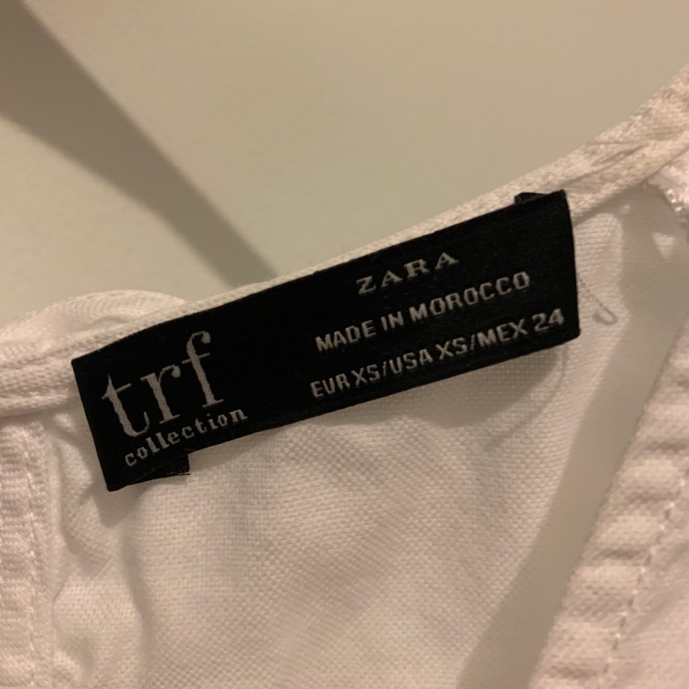 Zara White Ruffle Tank (size XS) - Picture 4 of 4